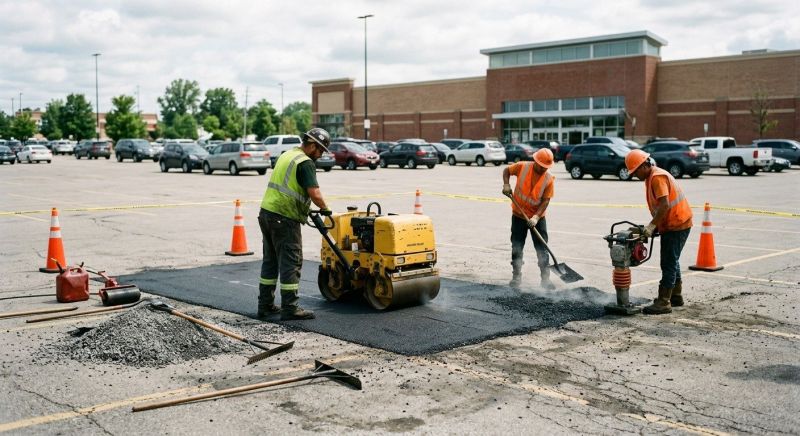 Asphalt Parking Lot Repair in Conway, AR